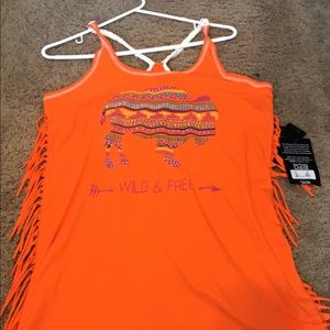 Cowgirl tuff fringe tank